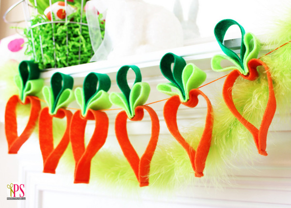 Easter Felt Carrot Garland Easter Felt Carrot Garland