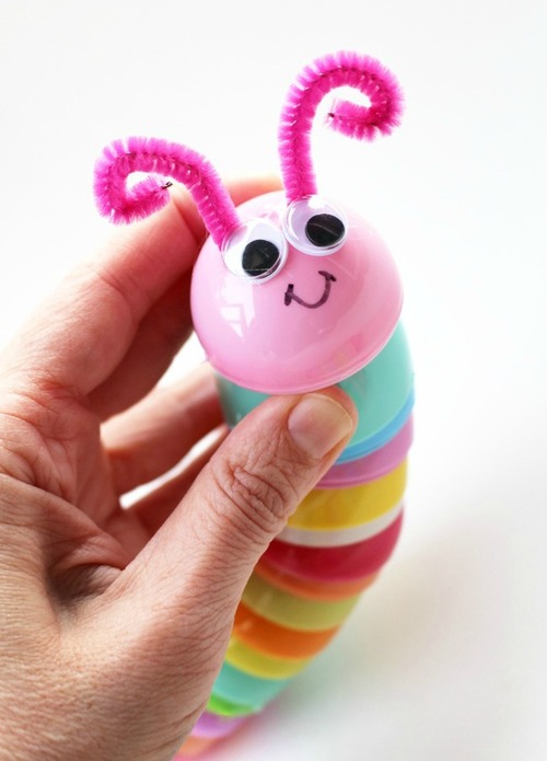Plastic Easter Egg Caterpillars Plastic Easter Egg Caterpillars