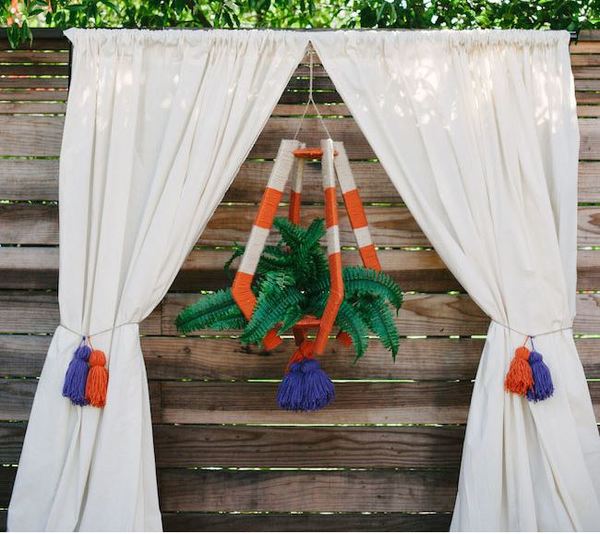Yarn-Wrapped Bohemian Chandelier Yarn-Wrapped Bohemian Chandelier