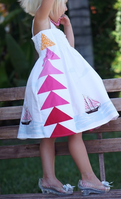 Ombre Flying Geese Pattern Dress