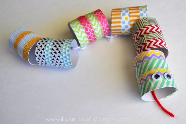 Washi Tape Snake Craft Washi Tape Snake Craft