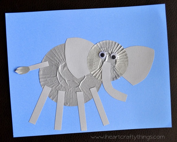 Elephant Cupcake Liner Craft Elephant Cupcake Liner Craft