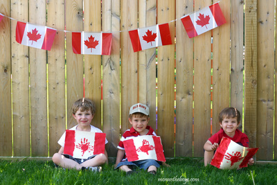 Canada Day Handprint Art Flag