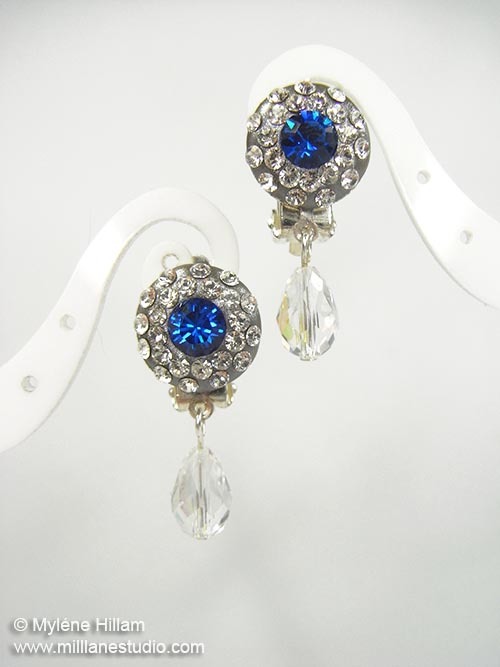 Sapphire and Crystal DIY Earrings Sapphire and Crystal DIY Earrings
