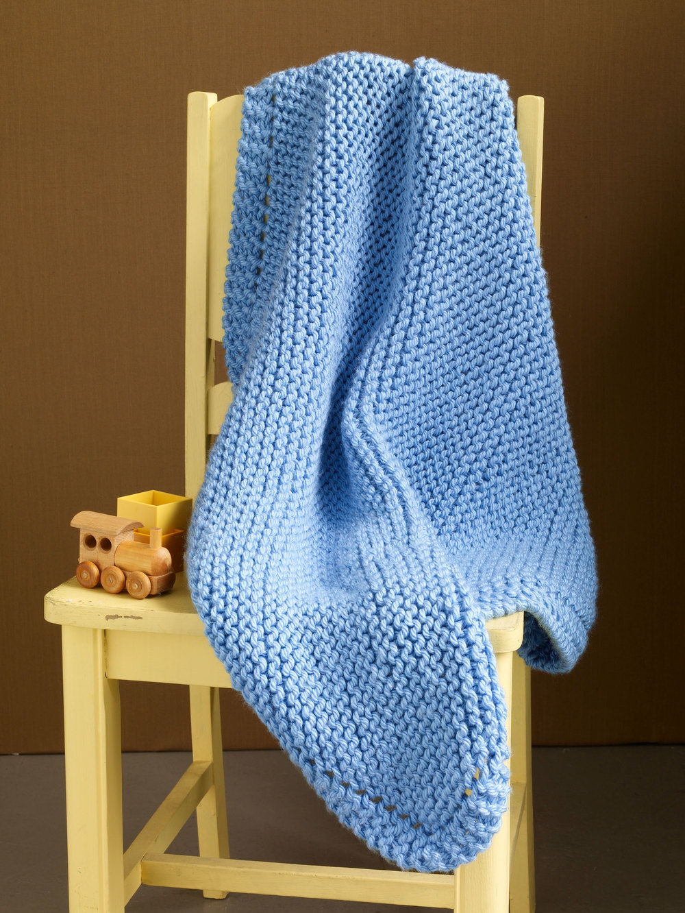 Baby Boy Blanket Crochet baby blanket Blue/Chocolate Polar
