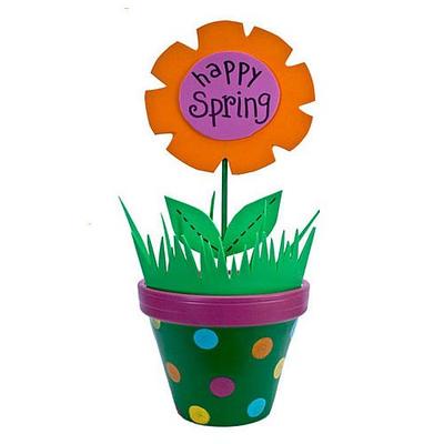 Happy Spring Terra Cotta Pot