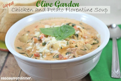 Copycat Olive Garden Chicken and Potato Florentine Soup Copycat Olive Garden Chicken and Potato Florentine Soup