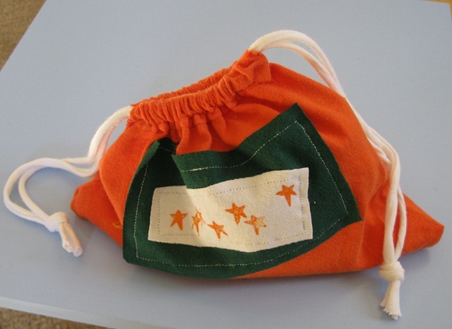 Stenciled T-Shirt Sleeve Pouches Stenciled T-Shirt Sleeve Pouches Recycled Christmas Craft
