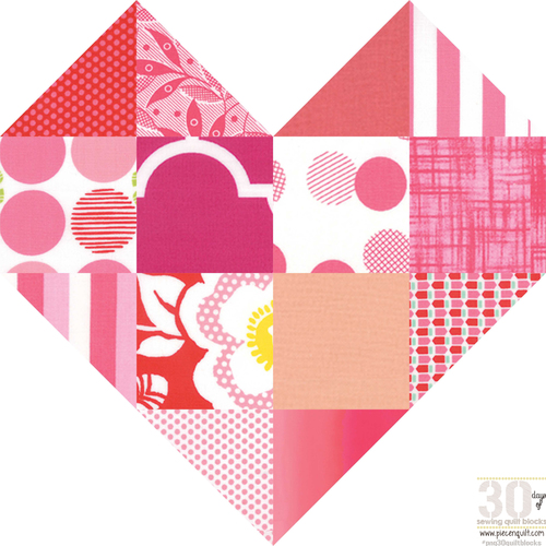 Romance HST Quilt Block Pattern