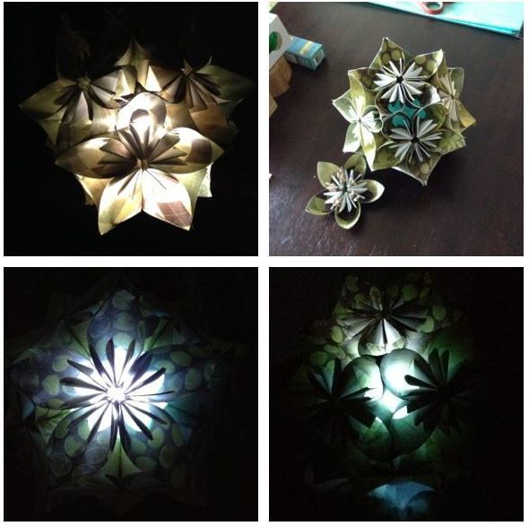 Breathtaking Lit Kusudama Centerpiece Breathtaking Lit Kusudama Centerpiece