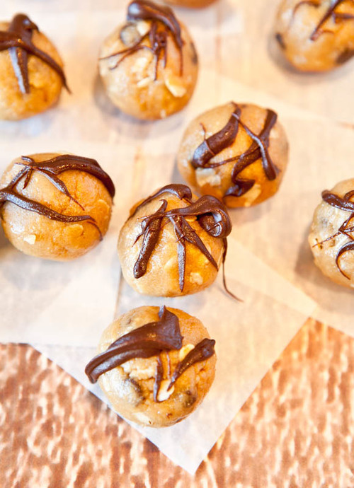 Peanut Butter Chocolate Chip Cookie Dough Bites Peanut Butter Chocolate Chip Cookie Dough Bites