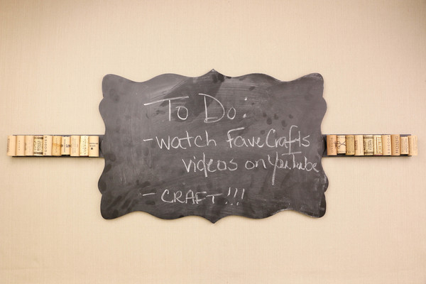 Wine Cork Chalkboard DIY Craft Project