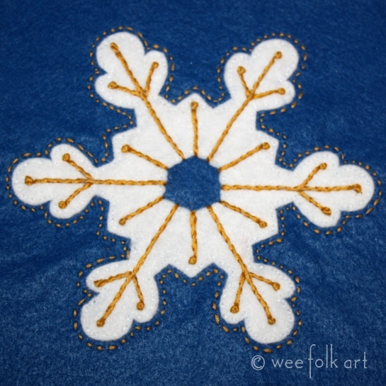 Embroidered Snowflake Applique Template Embroidered Snowflake Applique Template