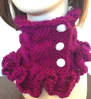 Raspberry Riffles Cowl Knitting Pattern Raspberry Riffles Cowl Knitting Pattern