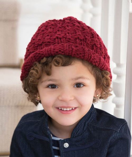 Childs Marsala Knit Hat