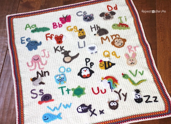 Animal Alphabet Crochet Afghan