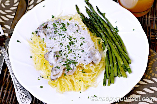 Creamy Mushroom Spaghetti Squash Creamy Mushroom Spaghetti Squash