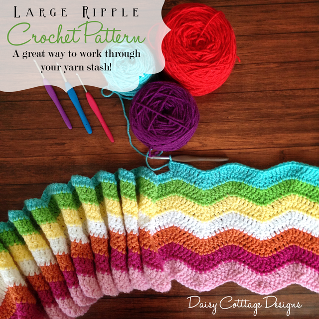 Stashbuster Ripple Crochet Afghan