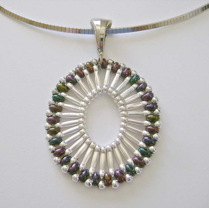 Silver Spoke Pendant