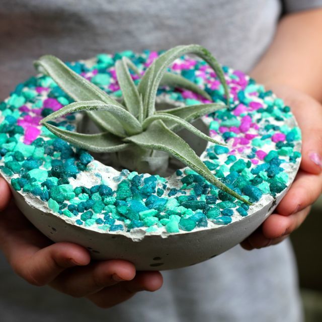 Father's Day Concrete Garden Planter