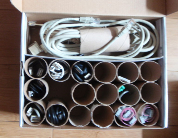 DIY Organizer with Toilet Paper Rolls DIY Organizer with Toilet Paper Rolls
