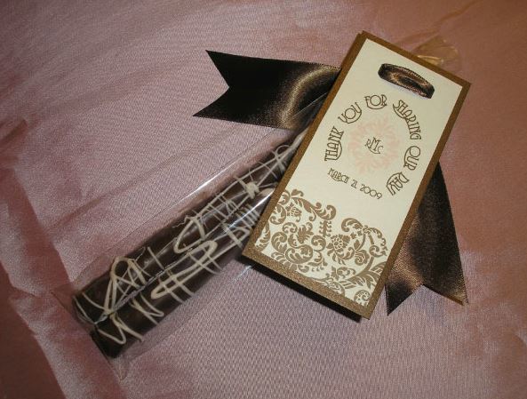 Fancy Chocolate Covered Wedding Favors Fancy Chocolate Covered Pretzel Favors