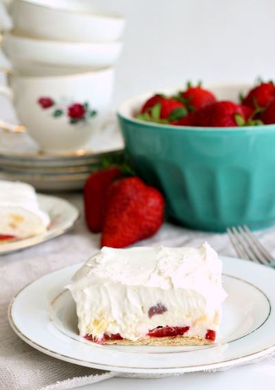 Strawberry Pineapple No Bake Cheesecake