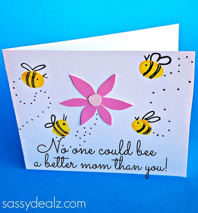 Fingerprint Bee Mother's Day Card