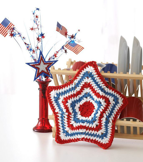 Stars and Stripes Dishcloth