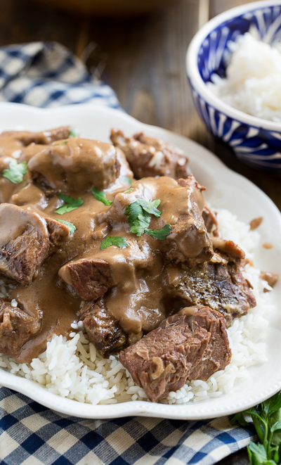 Slow Cooker Beef Tips and Gravy