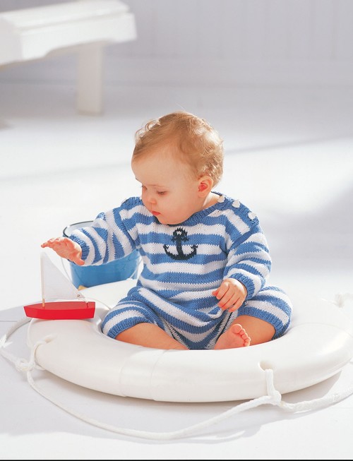 Anchors Away Baby Romper