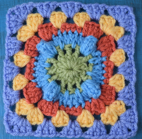 Popcorn Circle Granny Square Popcorn Circle Granny Square