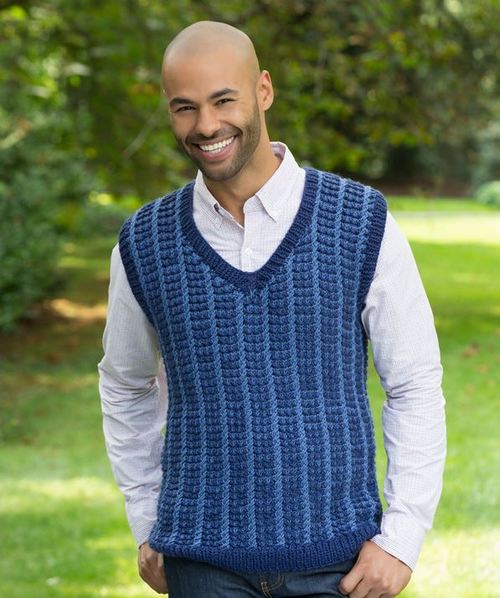 Mens Studious Knit Sweatervest