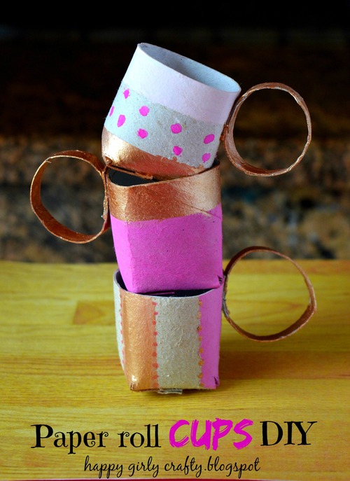 Toilet Paper Roll Tea Cups