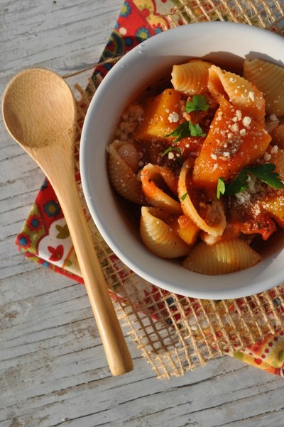 Slow Cooker Pasta Shells and Sausage Slow Cooker Pasta Shells and Sausage
