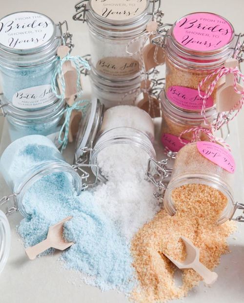 Thoughtful Bridal Shower Bath Salts Favors Thoughtful Bridal Shower Bath Salts Favors