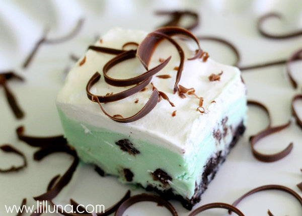 Frozen Grasshopper Dessert Squares Frozen Grasshopper Dessert Squares