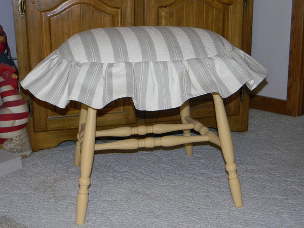 Country Chic Repurposed Stool