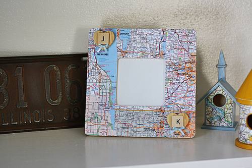 Road Map Picture Frame Road Map Picture Frame