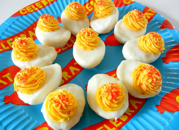 Deviled Egg Mini Cakes Deviled Egg Mini Cakes