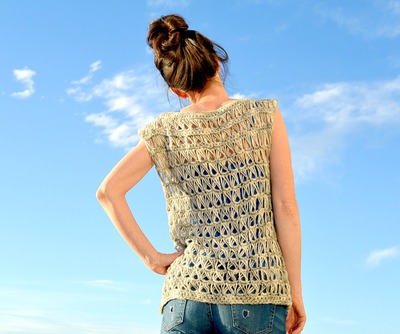 Ultra Light Broomstick Lace Crochet Top Pattern