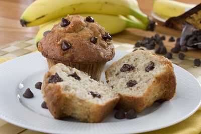 Chocolate Chip Banana Muffins