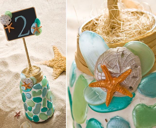 Nautical Mason Jar Wedding Table Numbers Nautical Mason Jar Wedding Table Numbers