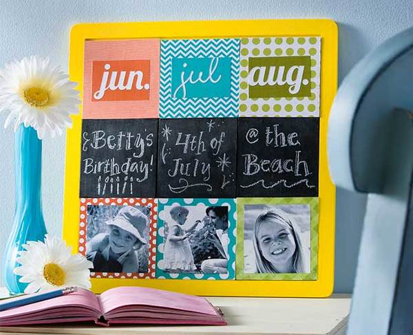 Summer Calendar Chalkboard