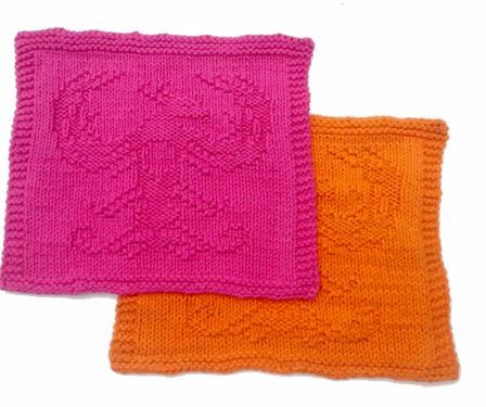 Knit and Purl Phoenix Dishcloth Pattern | AllFreeKnitting.com