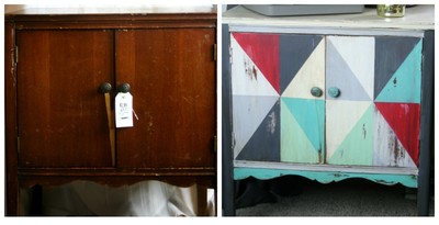 Upcycled Thrift Store Cabinet