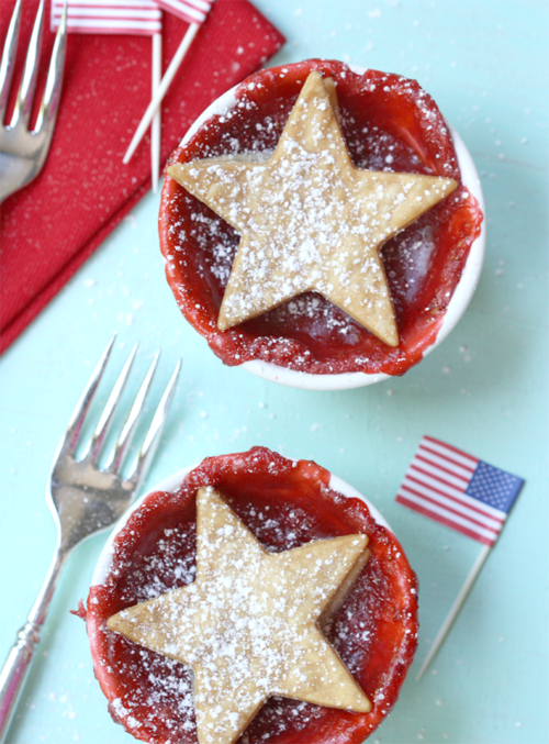 Fourth of July Strawberry Pies