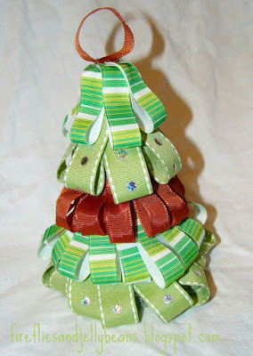 Ribbon Trees DIY Christmas Craft Ribbon Trees DIY Christmas Craft