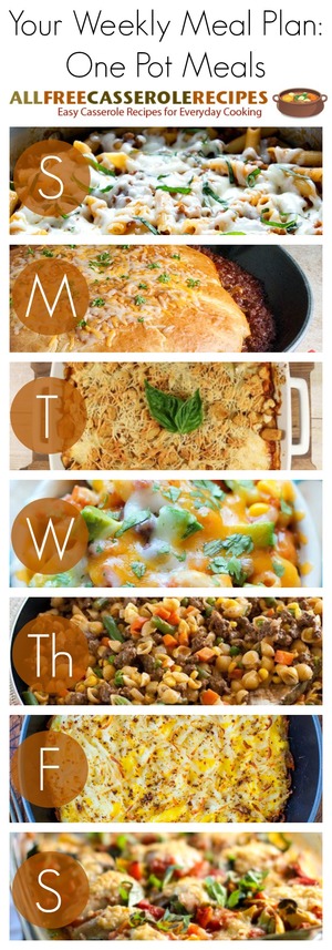 One Pot Weekly Meal Plan One Pot Weekly Meal Plan