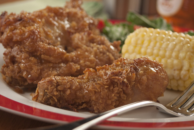 Oven-Fried Chicken with Honey Butter Sauce
